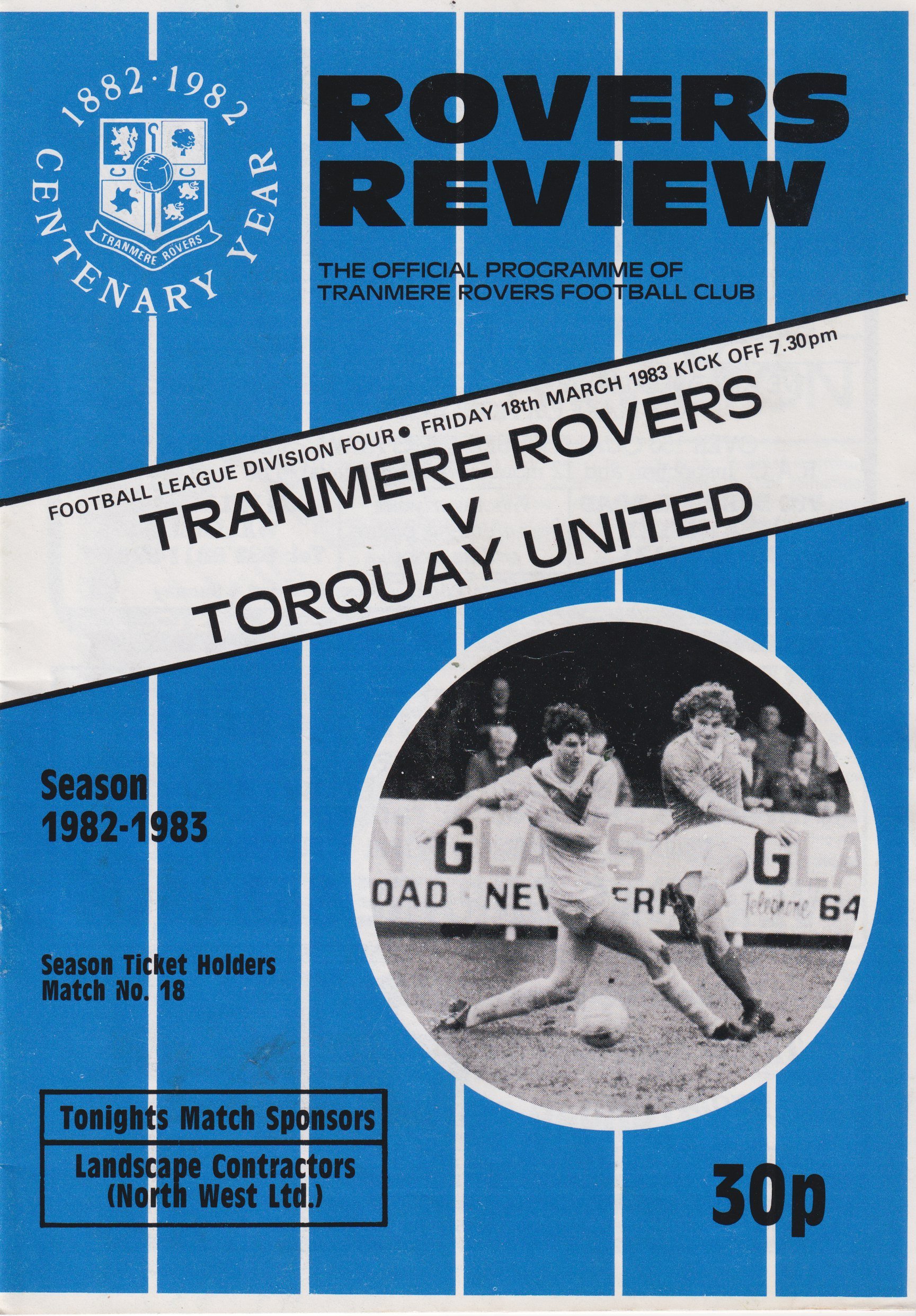 Tranmere Rovers v Torquay United match programme